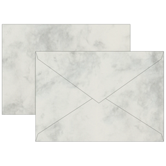 Briefumschläge Universalpapier Marmor | C5, 80 g/m², grau, 10 Stück