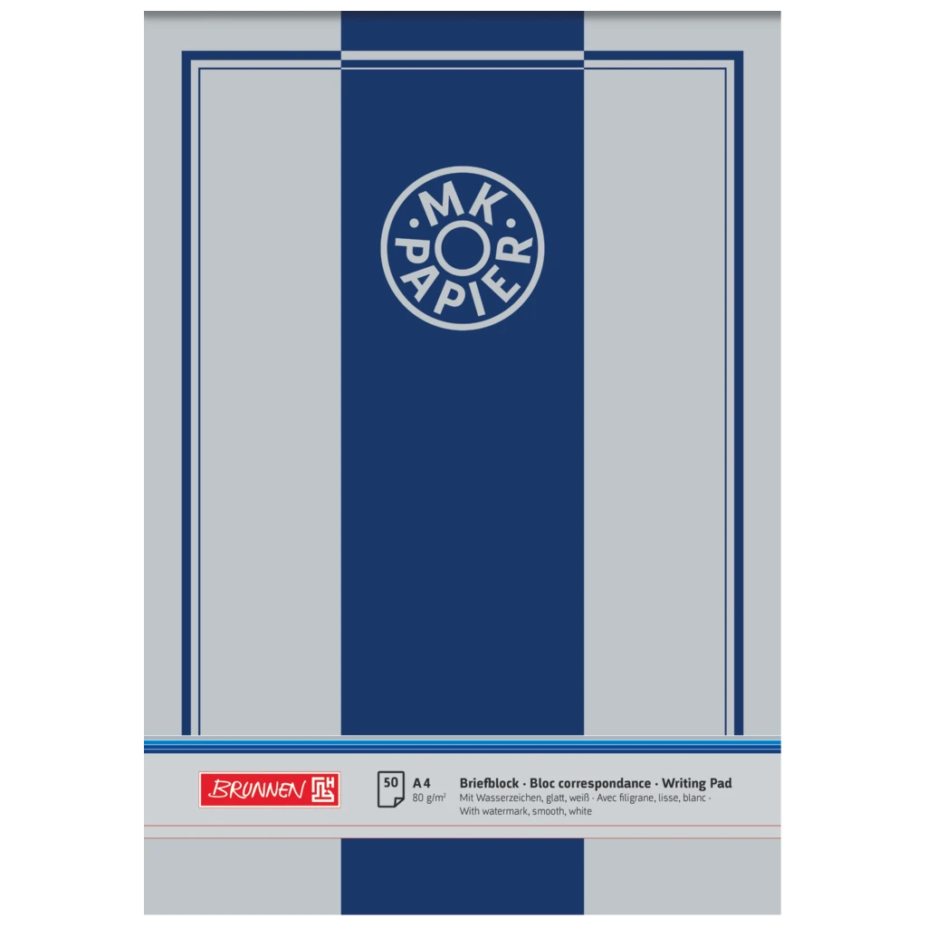 Briefblock MK-Papier | A4, unliniert, 50 Blatt
