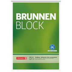 Briefblock „BRUNNEN-Block“ Recycling | A5, Lineatur 6, 50 Blatt, grün
