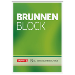 Briefblock „BRUNNEN-Block“ | A5, Lineatur 6, 50 Blatt, grün