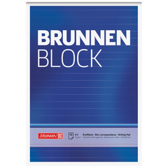 Briefblock „BRUNNEN-Block“ | A5, liniert, 50 Blatt, blau
