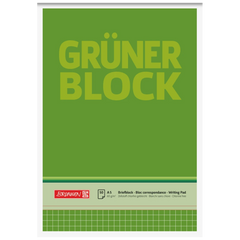 Briefblock „Grüner Block“ | A5, Lineatur 5, 50 Blatt, grün