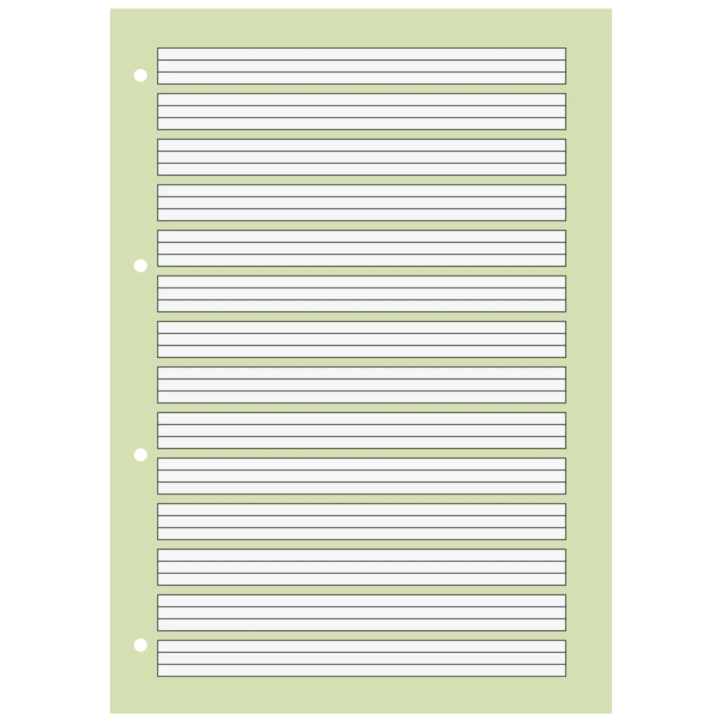 Schulblock Premium | A4, Lineatur 1, 50 Blatt, grün