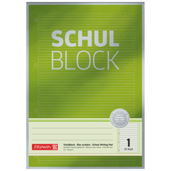 Schulblock Premium | A4, Lineatur 1, 50 Blatt, grün