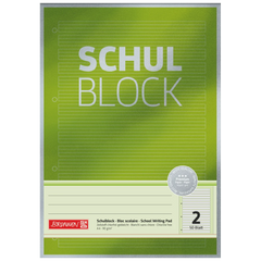 Schulblock Premium | A4, Lineatur 2, 50 Blatt, grün
