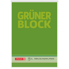 Briefblock „Grüner Block“ | A4, Lineatur 22, 50 Blatt, grün