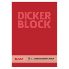Briefblock „Dicker Block“ | A4, Lineatur 20, 100 Blatt, rot