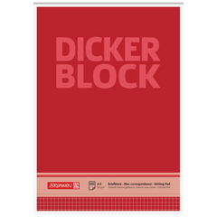 Briefblock „Dicker Block“ | A4, Lineatur 22, 100 Blatt, rot