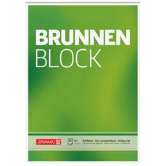 Briefblock „BRUNNEN-Block“ | A4, Lineatur 20, 50 Blatt, grün