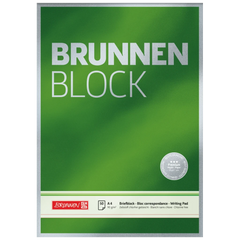 Briefblock Premium „BRUNNEN-Block“ | A4, Lineatur 20, 50 Blatt, grün