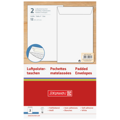 Luftpolstertaschen | 140×225 mm, 12, 75 g/m², weiß, 2 Stück
