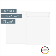 Luftpolstertaschen | 172×225 mm, 13, 75 g/m², weiß, 10 Stück