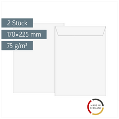 Luftpolstertaschen | 170×225 mm, 13, 75 g/m², weiß, 2 Stück