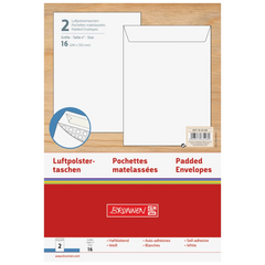 Luftpolstertaschen | 240×350 mm, 16, 75 g/m², weiß, 2 Stück