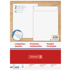 Luftpolstertaschen | 240×350 mm, 18, 75 g/m², weiß, 2 Stück