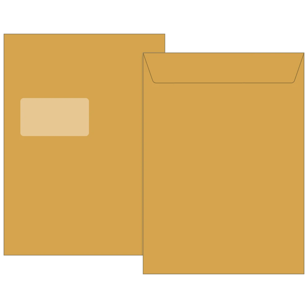 Versandtaschen | 229×324 mm, C4, 90 g/m², braun, 10 Stück