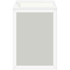 Versandtaschen mit Kartonrückwand | 250×353 mm, B4, 120 g/m², weiß, 5 Stück