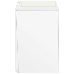 Versandtaschen mit Faltboden | 250 mm, B4, 120 g/m², weiß, 5 Stück