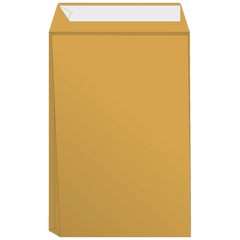 Versandtaschen mit Faltboden | 250×353 mm, B4, 130 g/m², braun, 50 Stück