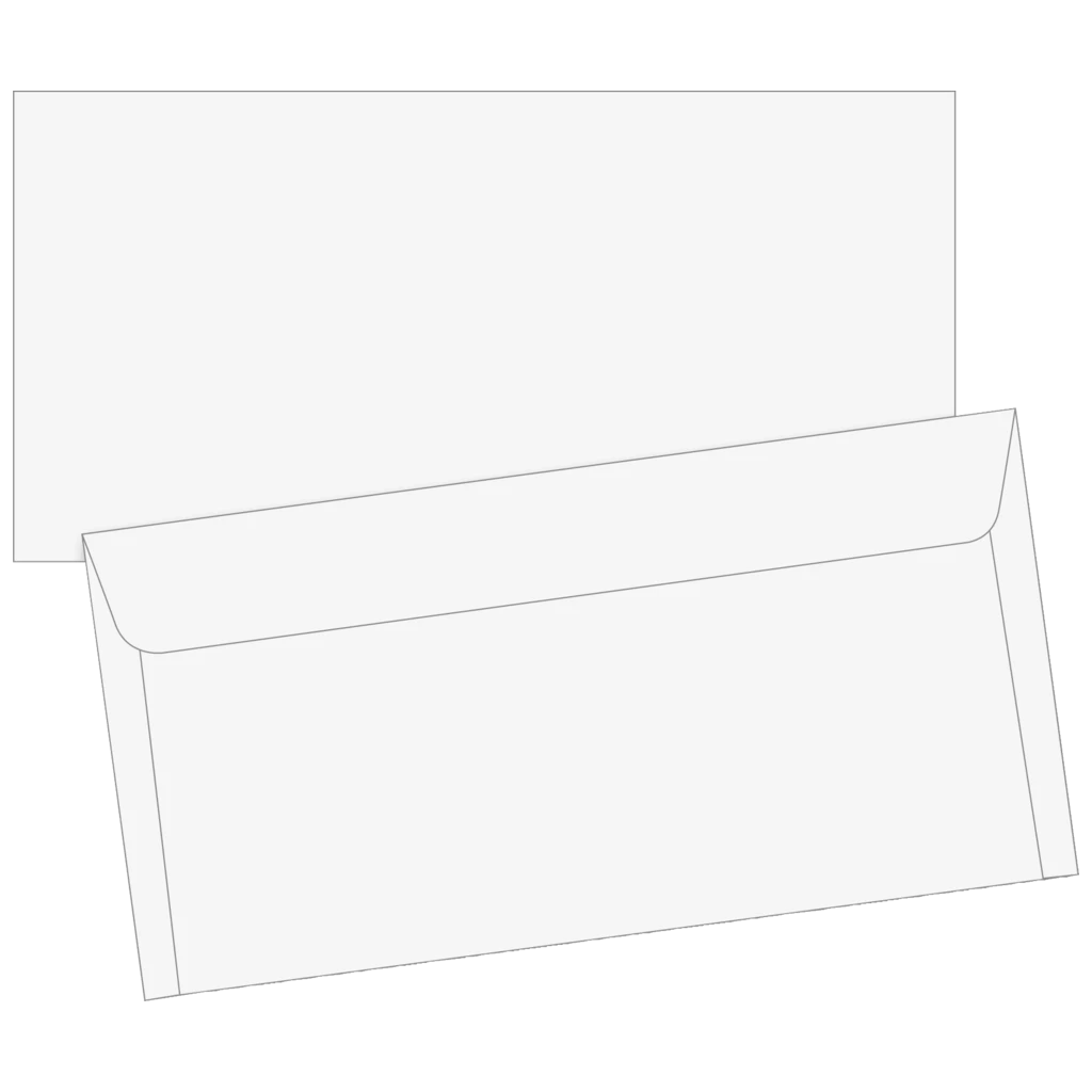 Briefumschläge | 220×110 mm, DIN lang, 75 g/m², weiß, 100 Stück