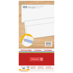 Briefumschläge | 220×110 mm, DIN lang, 75 g/m², weiß, 100 Stück