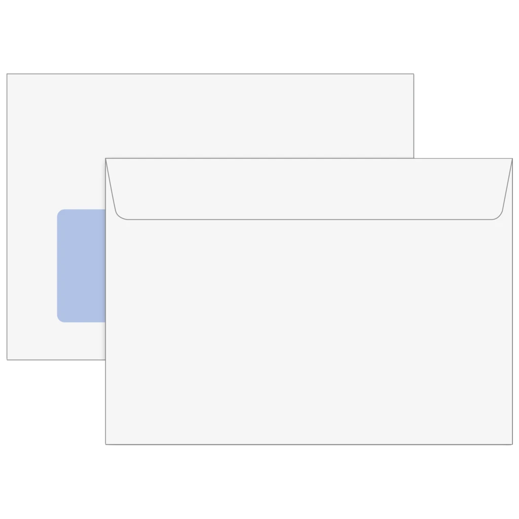 Briefumschläge mit Fenster | C6, weiß, 25 Stück