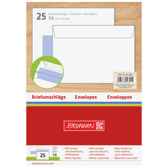 Briefumschläge mit Fenster | C6, weiß, 25 Stück