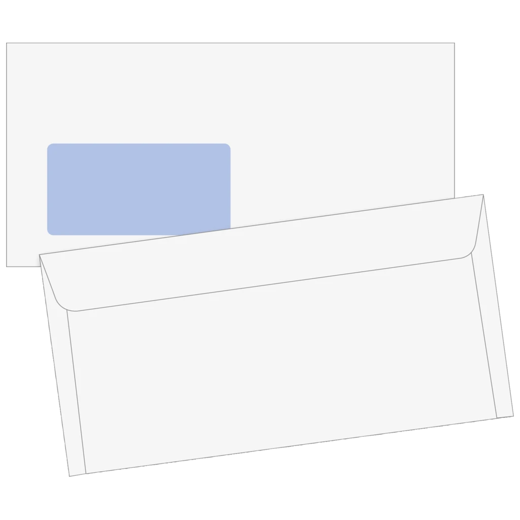 Briefumschläge mit Fenster | DIN lang, weiß, 100 Stück