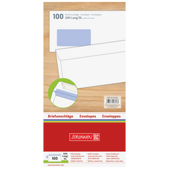 Briefumschläge mit Fenster | DIN lang, weiß, 100 Stück