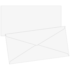 Briefumschläge | 220×110 mm, DIN lang, 75 g/m², weiß, 25 Stück