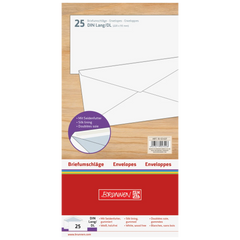Briefumschläge | 220×110 mm, DIN lang, 75 g/m², weiß, 25 Stück