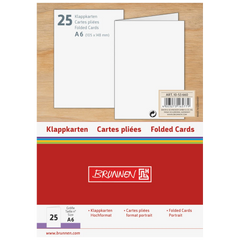 Brief- und Bastelkarten | A6, 105×148 mm, 250 g/m², weiß, 25 Stück