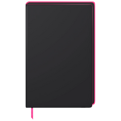 Notizbuch Premium „Neon“ | A5, punktiert, neonpink/schwarz