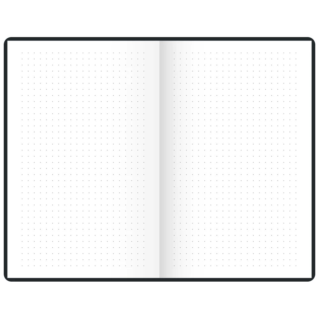 Notizbuch Premium Flexibook „Lack“ | A5, punktiert, schwarz