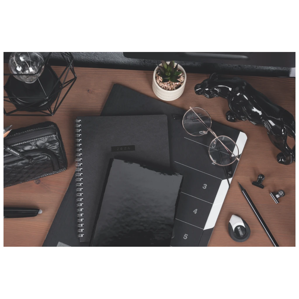 Notizbuch Premium Flexibook „Lack“ | A5, punktiert, schwarz