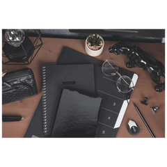 Notizbuch Premium Flexibook „Lack“ | A5, punktiert, schwarz