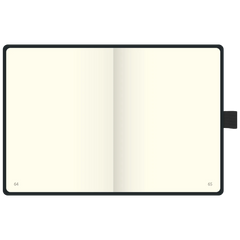 Notizbuch Kompagnon Klassik | A6, unliniert, Gummizugverschluss, schwarz