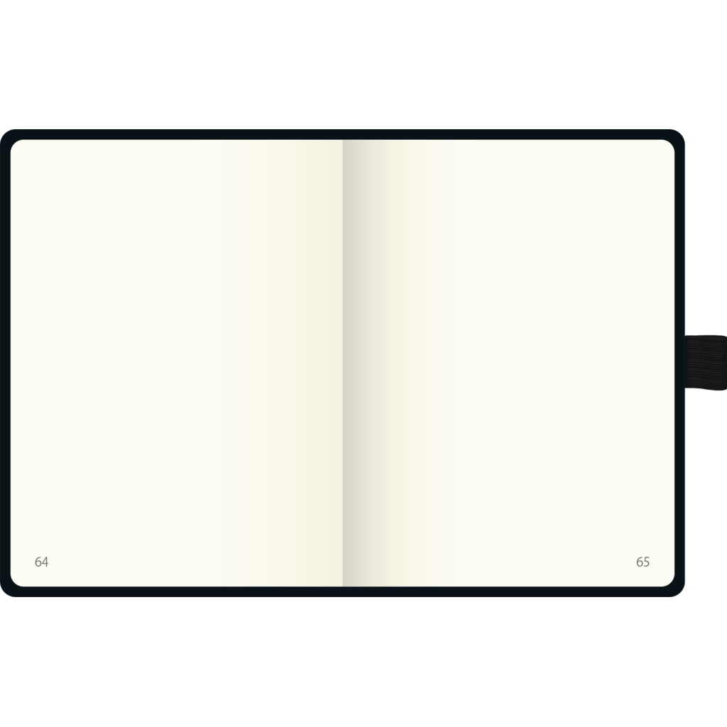 Notizbuch Kompagnon Klassik, A6, 96 Blatt / 192 Seiten, unliniert, schwarz