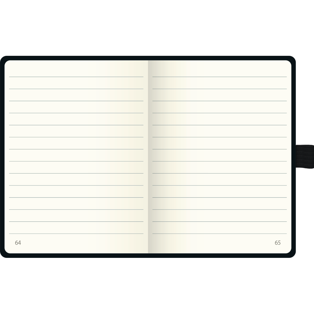 Notizbuch Kompagnon Klassik, A6, 96 Blatt / 192 Seiten, liniert, schwarz