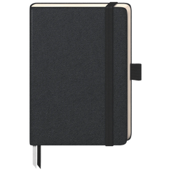 Notizbuch Kompagnon Klassik | A6, liniert, Gummizugverschluss, schwarz