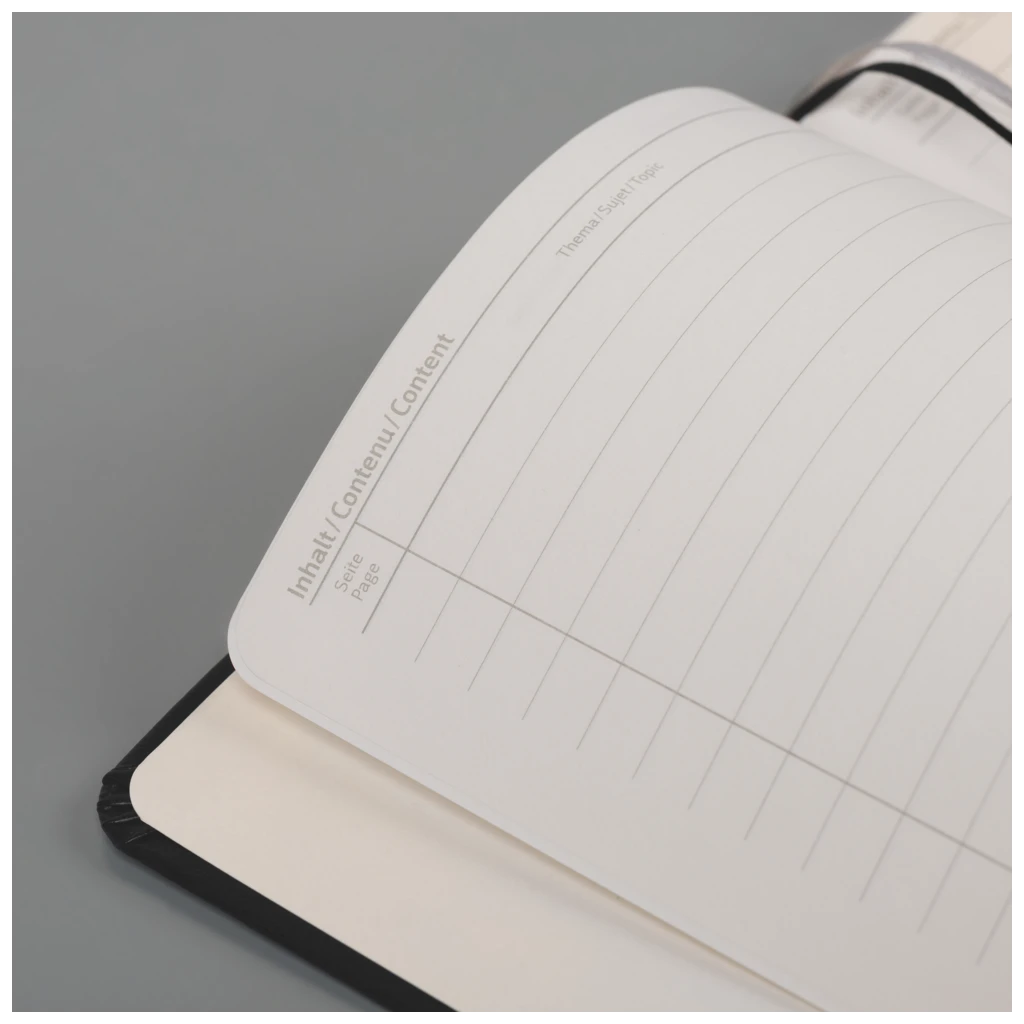 Notizbuch Kompagnon Klassik | A6, liniert, Gummizugverschluss, schwarz