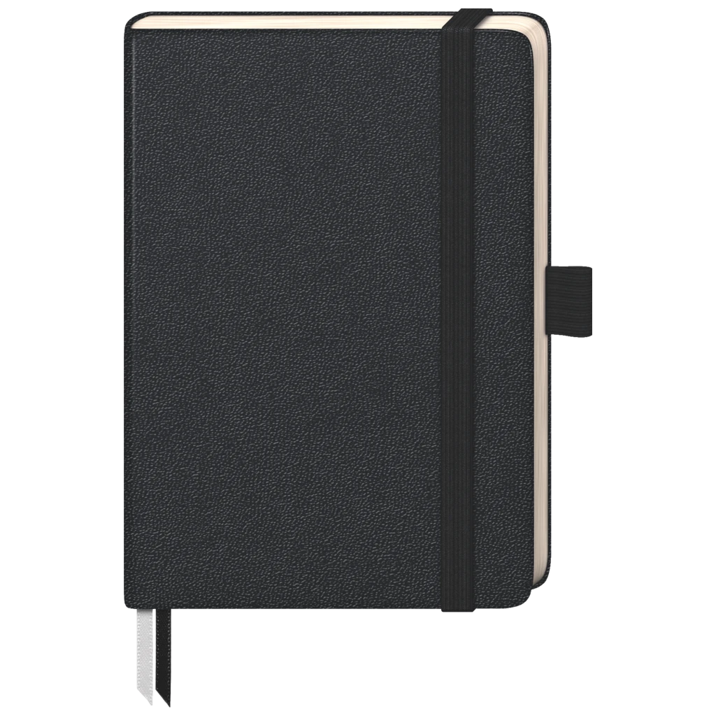 Notizbuch Kompagnon Klassik | A6, punktiert, Gummizugverschluss, schwarz