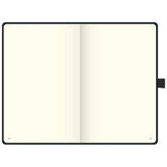Notizbuch Kompagnon Klassik | A5, unliniert, Gummizugverschluss, schwarz