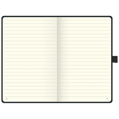 Notizbuch Kompagnon Klassik | A5, liniert, Gummizugverschluss, schwarz
