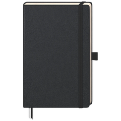 Notizbuch Kompagnon Klassik | A5, kariert, Gummizugverschluss, schwarz