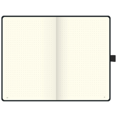 Notizbuch Kompagnon Klassik | A5, punktiert, Gummizugverschluss, schwarz