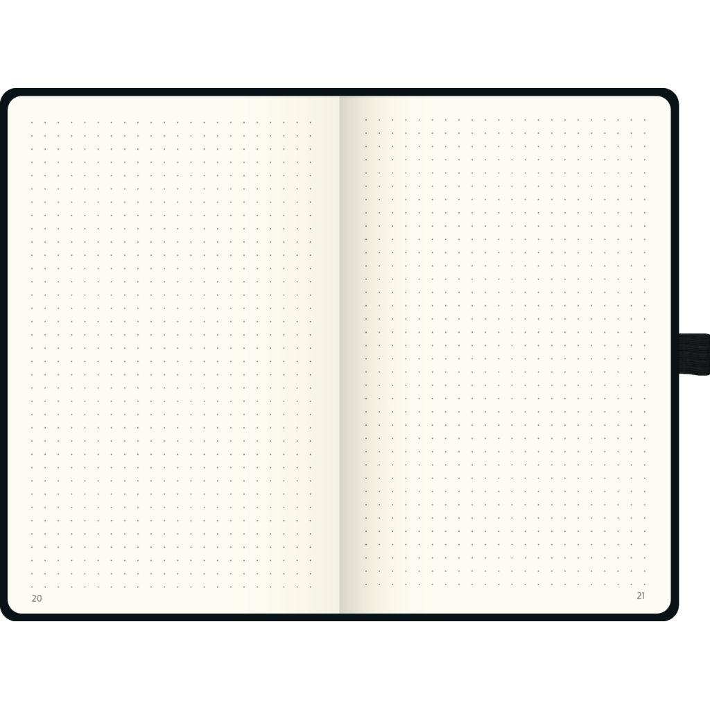 Notizbuch Kompagnon Klassik, A5, 96 Blatt / 192 Seiten, punktiert, schwarz
