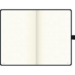 Notizbuch Kompagnon Klassik, A5, 96 Blatt / 192 Seiten, punktiert, schwarz