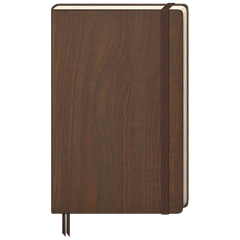 Notizbuch Premium Kompagnon „Nature“ | A5, punktiert, Gummizugverschluss, braun