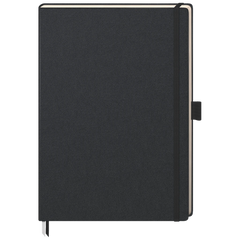 Notizbuch Kompagnon Klassik | A4, unliniert, Gummizugverschluss, schwarz